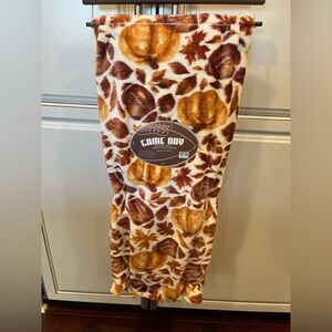 Autumn Fall Leaves Football Throw Blanket